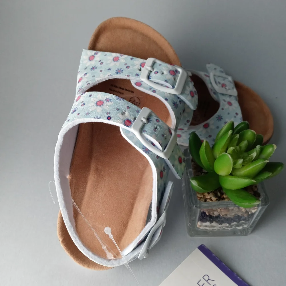 Sandals Toddler 9/10 Floral Adjustable Straps Comfortable And Fresh Casual